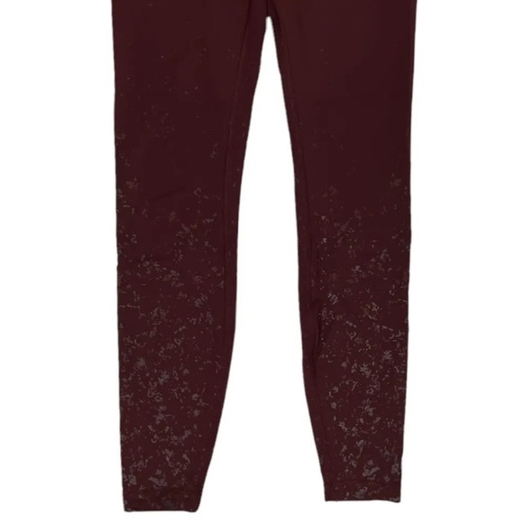 LULULEMON Speed Wunder Under Leggings Size 4 Burgundy Sculpting Full-Length Pant - Picture 3 of 11
